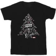 T-shirt Marvel Captain America Christmas Tree