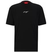 T-shirt BOSS T-SHIRT RELAXED FIT NOIR EN COTON AVEC LOGO MANUSCRIT DON...