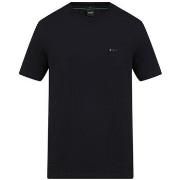 T-shirt BOSS T-SHIRT TEE NOIR REGULAR FIT EN COTON STRETCH AVEC LOGO