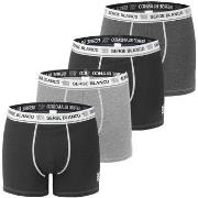 Boxers Serge Blanco Lot de 4 Boxers coton homme avec surpiqûres Class