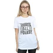 T-shirt Dessins Animés That's All Folks Text