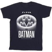 T-shirt Dc Comics The Flash Batman White Logo