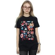 T-shirt Marvel Thor And Captain America Christmas Day