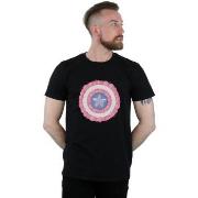 T-shirt Marvel Captain America Flowers Shield