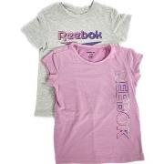 T-shirt enfant Reebok Sport Junior - Lot de 2 t-shirts - rose et gris