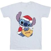 T-shirt Disney Lilo And Stitch Christmas Love Biscuit