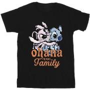 T-shirt Disney Lilo And Stitch Ohana Angel Hug