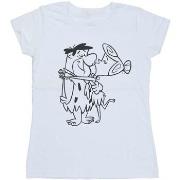 T-shirt The Flintstones Fred and Wilma Kiss