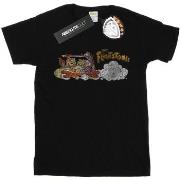 T-shirt The Flintstones Family Car Distressed