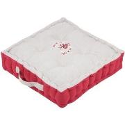 Coussins Stof Coussin de sol en coton Pauline rouge