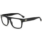 Lunettes de soleil Dsquared D2 0036 Cadres Optiques, Noir, 56 mm