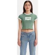 T-shirt Levis A3523 0064 - GRAPHIC RINGER MINI-WONKY BW DARK FOREST