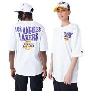 Jeans New-Era T-shirt mixte Los Angeles Lakers Blanc - 60435517