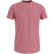 T-shirt Tommy Jeans T Shirt homme Ref 62437 TIC Rose