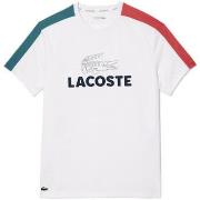 T-shirt Lacoste T-SHIRT TENNIS ULTRA-DRY COLOR-BLOCK IMPRIMÉ BLANC B