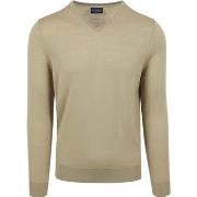 Sweat-shirt Suitable Merino Pullover V-Neck Vert Clair