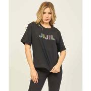 T-shirt Jijil T-shirt col rond avec strass colorés