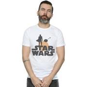 T-shirt Disney The Mandalorian Mando And The Child Silhouette