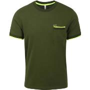T-shirt Sun68 T-Shirt Petites Rayures Vert Foncé