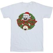 T-shirt Rick And Morty Christmas Wreath