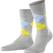 Chaussettes Burlington Chaussettes Manchester Carreaux Gris 3614