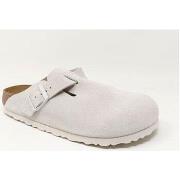 Baskets Birkenstock SABOT BOSTON SUEDE NAR BLANC