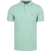 T-shirt Superdry Polohirt Piqué Melange Vert Clair