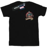 T-shirt Marvel Captain America Tattoo Breast Print