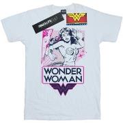 T-shirt Dc Comics Wonder Woman Pink Action