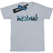 T-shirt Dc Comics Aquaman Text Logo