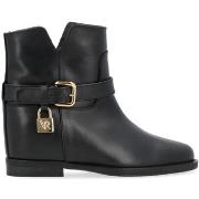 Boots Via Roma 15 Bottine en cuir noir avec cadenas
