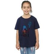 T-shirt enfant Dc Comics Aquaman Battle Silhouette