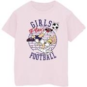 T-shirt Dessins Animés Girls Play Football