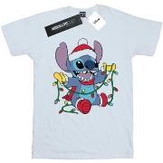 T-shirt enfant Disney Lilo And Stitch Christmas Lights