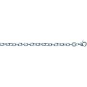 Collier Brillaxis Chaîne maille forçat argent rhodié 45cm