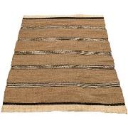 Tapis Jolipa Tapis tressé en feuilles de palme naturel et noir 214 x 1...