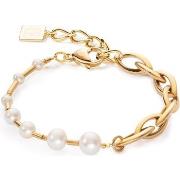 Bracelets Coeur De Lion Bracelet Chunky Chain acier doré et perles