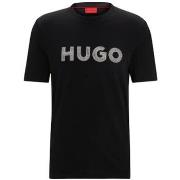 T-shirt BOSS T-SHIRT NOIR REGULAR FIT EN JERSEY DE COTON AVEC LOGO A