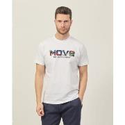 T-shirt Möve T-shirt à col rond en coton avec logo