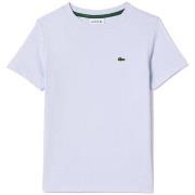 T-shirt enfant Lacoste T-SHIRT ENFANT UNI EN JERSEY DE COTON BLEU