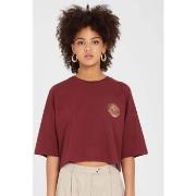 T-shirt Volcom Camiseta Chica Drumstone - Burgundy