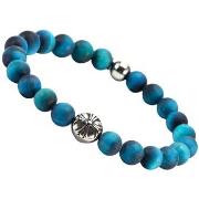 Bracelets Sixtystones Bracelet Boules œil Tigre Bleu œil -Medium-18cm