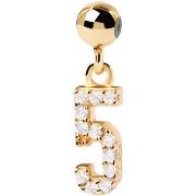 Pendentifs Pdpaola Charm Numéro 5 doré