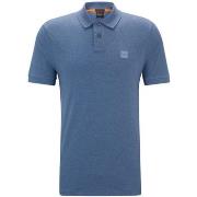 T-shirt BOSS Polo bleu stretch