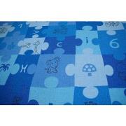 Tapis Rugsx Tapis enfant PUZZLES bleu 100x200 cm