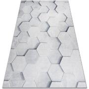 Tapis Rugsx Tapis lavable ANDRE 1180 Nid d'abeille, hexagone 120x170 c...