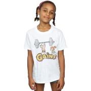 T-shirt enfant The Flintstones Bam Bam Gains Distressed