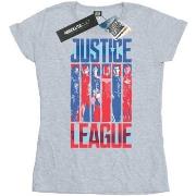 T-shirt Dc Comics Justice League Movie Team Flag