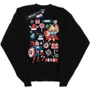 Sweat-shirt enfant Marvel Thor And Captain America Christmas Day