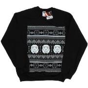 Sweat-shirt Disney Stormtrooper Helmet Christmas Fair Isle